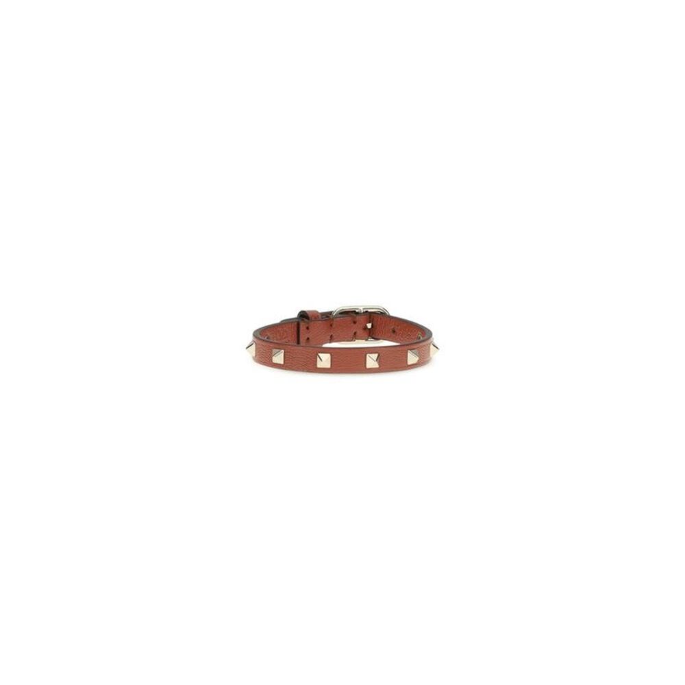 Valentino Garavani Brown Calf Leather Bos Taurus Women's Bracelet